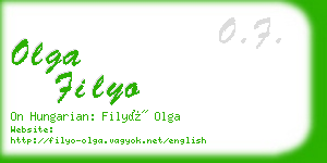 olga filyo business card
